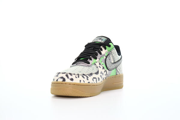 Air force 1 qs outlet black/green spark/gum men's shoe